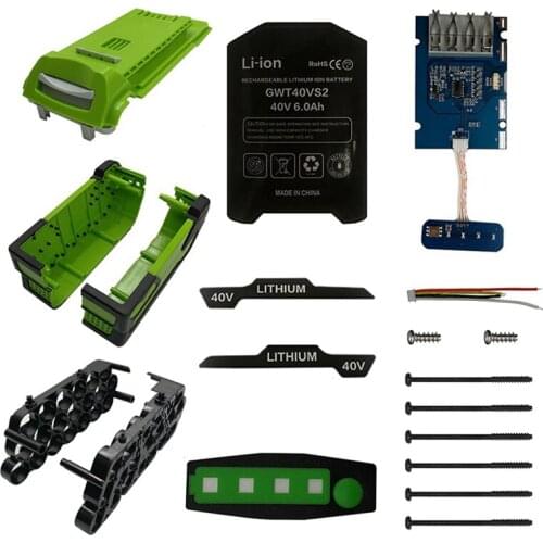 20X18650 Lithium Ion Battery Plastic Shell Charging Protection Circuit Board PCB for Greenworks 40V Lawn Mower