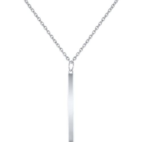 Original 100% S925 Sterling Silver Necklace New Fashion Geometric Rectangle Pendant Chain For Women Accessories Romantic Gifts