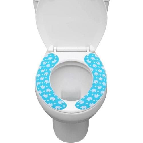 1Pair Non-woven Fabrics Reuseable Washable Closestool Toilet Seat Pad Sticky Cover Soft Mat Bathroom Health Warmer Seat Lid