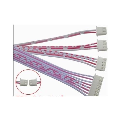 10Pcs JST 2.0mm Pitch Connector Cable PH2.0 Plug Line length 10CM Double head Red and white 2P/3P/4P/5P/6P/7P/8P/9P/10P