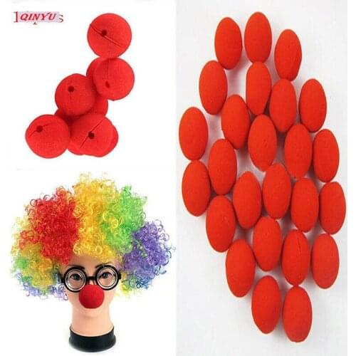 10Pcs/lot Halloween Props Red Ball Sponge Clown Nose for Halloween Party Costume Magic Accessories Halloween Supplies 7ZHH031