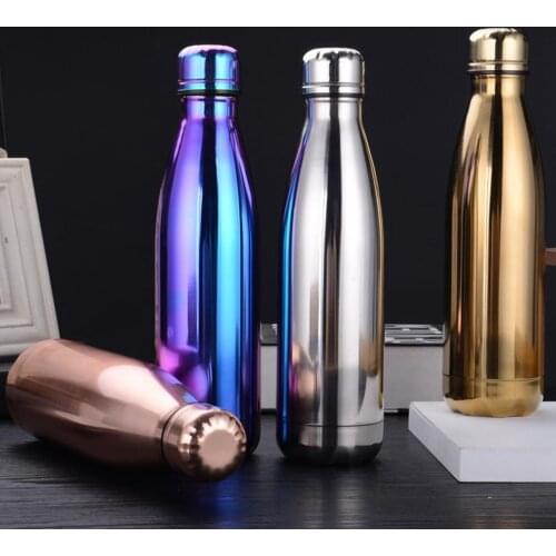 2018 Cycling Water Bottle Sports Mtb Bicycle thermal insulation water bottle 500ML Stainless Steel bike water bottle