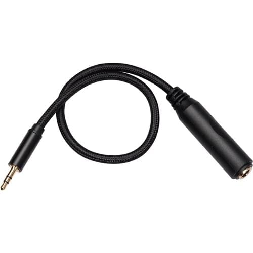 3.5mm to 6.35mm TRS Stereo Audio Cable Headphone Adapter 1/8 to 1/4 Adapter for Phone Laptop