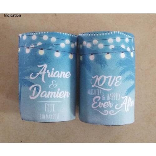 300pcs/lot Custom Customer Logo Print Stubby Holder Print Neoprene Beer Cooler Can Cooler Picnic Bag As Wedding Party Gifts