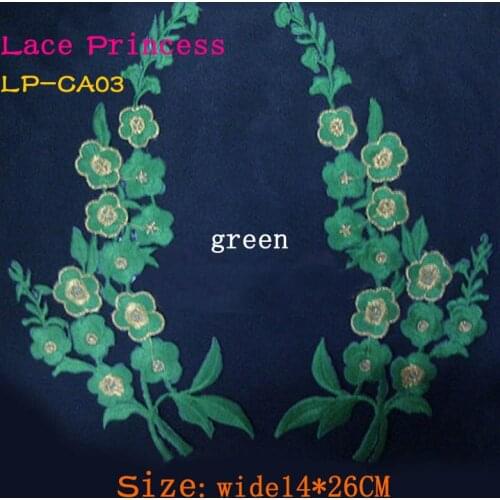 5 pairs lace fabric plum flower applique patch embroidered flowers stage cheongsam clothes diy accessories LP-CA03
