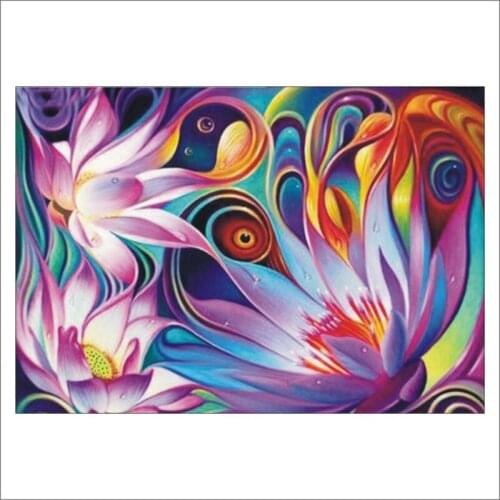 5D DIY diamond embroidery landscape lotus diamond painting cross stitch sewing home decoration gift T051