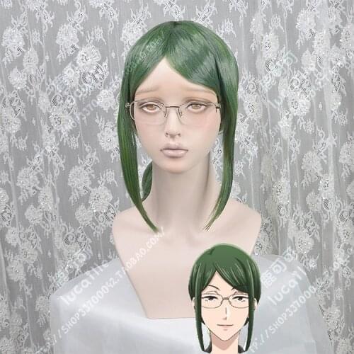 Anime Wotakoi: Love is Hard for Otaku Koyanagi Hanako Cosplay Wig Blackish Green Synthetic Hair Wigs (Only Wig) + Wig Cap