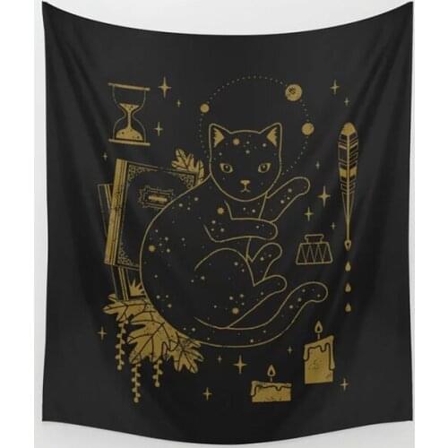 Boho Tapijt Muur Opknoping Maanfase Magic Hand Wandtapijten Slaapkamer Tarot Tapestry Decor Sprei Cover Zon Maan Wall Decor