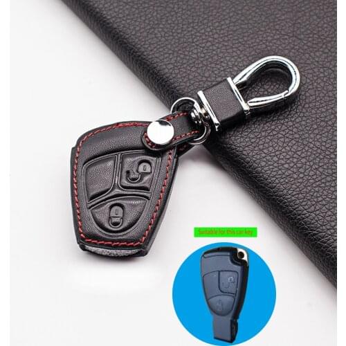 Carrying Soft Leather Key Car Key Chain Case Cover For Mercedes Benz W169 CLASS TO B C E S R C200E 260L GLK300 2 Button