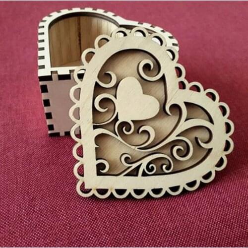 10pcs/lot wooden candy Box Heart shaped candy boxs Candy Boxes Wedding Favor Gifts Box Party Decoration with free shipping