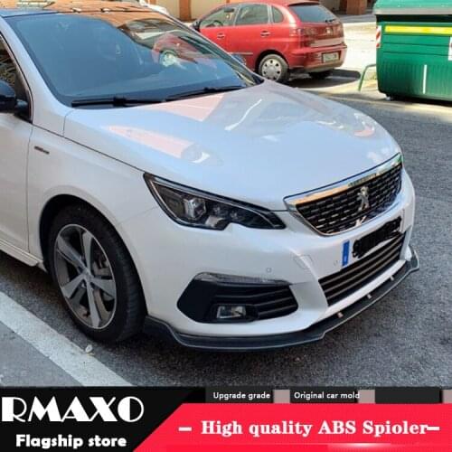 For Peugeot 308 Hatchback Body kit spoiler 2016-2018 308S ABS Rear lip rear spoiler front Bumper Diffuser Bumpers Protector