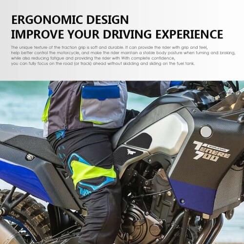 For Yamaha TENERE 700 Tank Pad Tenere 700 T7 T 700 2020 Motorcycle Grip Pad Fuel Tank Pad Knee Pad