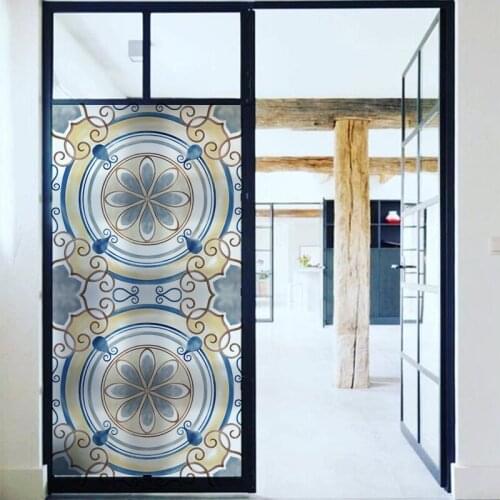 European Retro Window film glass stickers opaque bedroom glass door decoration film paper window stickers dropshipping