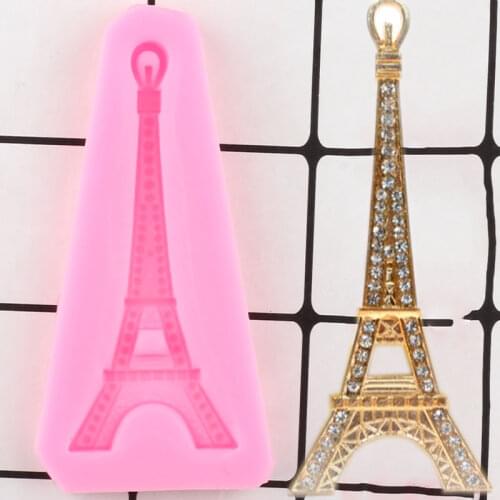 Eiffel Tower Silicone Mold Christmas Cupcake Topper Fondant Molds Bithday Party Cake Decorating Tools Chocolate Gumpaste Moulds