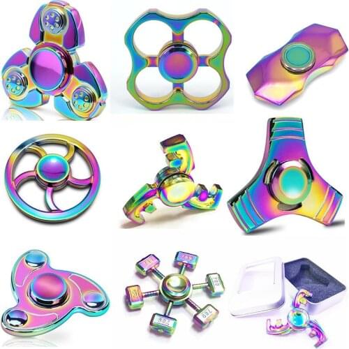 Fidget Spinner Colorful Hammers Tiger Buckle Fire Wheel Fingertip Gyro For ADHD Anti Stress EDC Zinc Alloy Toy Hand Spinner