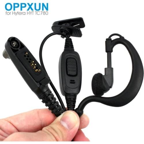 PTT EarHook Headset Earpiece Mic for HYT Hytera TC-710 TC-780 TC-780M TC3000 TC3600 Walkie Talkie Two Way Radio Earphone