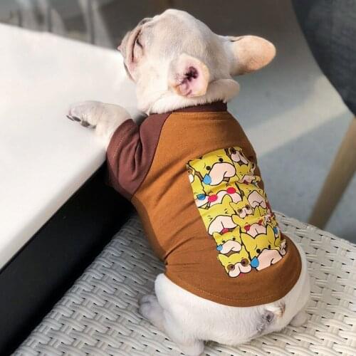Cotton French Bulldog Summer Soft Tshirt Pet Dog Clothes for Small Dogs Chihuahua Vest Pug Costume Yorkshire Apparel