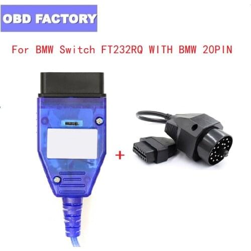 K DCAN FTDI FT232RQ with Switch For BMW OBD2 Scanner OBD 2 OBD2 Car Diagnostic Auto Tool +20pin for BMW