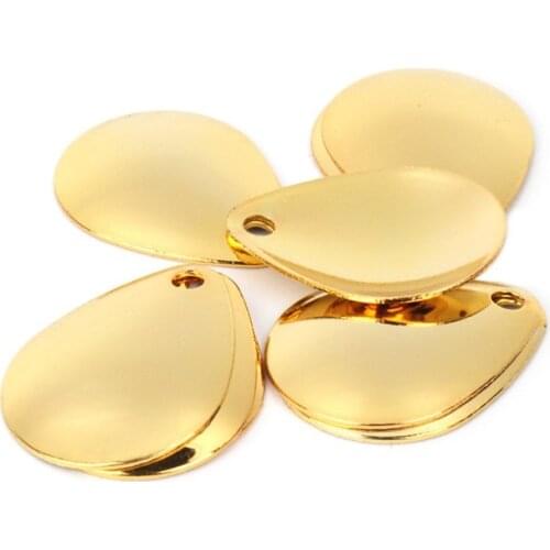 10pcs Fishing Spinner Rings Blades Smooth Nickel Spoons Plaice 15/17/24mm For Tackle Craft bait fishing tool lure accessories