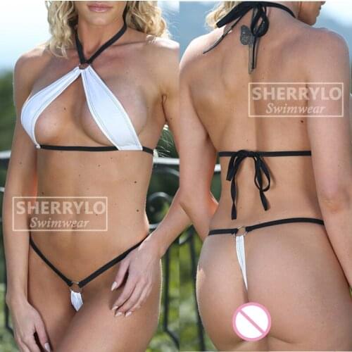 Micro Bikini Set G String Lingerie Two Piece Bikinis 2019 Woman Extreme Womens Swimsuit Women Sunbath Swimwear Bathing Suits