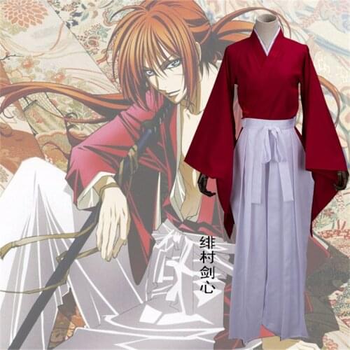 Anime Rurouni Kenshin Cosplay Costume Himura Kenshin Cosplay Clothing Set Japanese Women Men Kimono Set