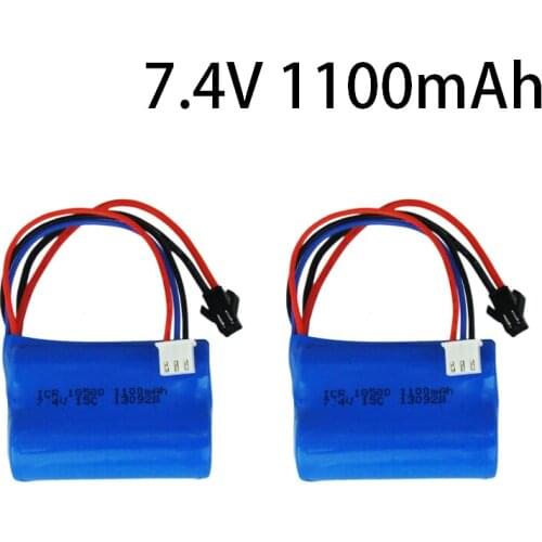 7.4V 1100mAH Remote control helicopter General Li battery 1100mAH 15C 7.4V discharge Lipo battery 18500