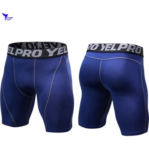 2019 Mens Tight-fitting Jogging Shorts Dry Fit Running Tights Gym Fitness Sport Leggings Base Layer Compression Yoga Sportswear