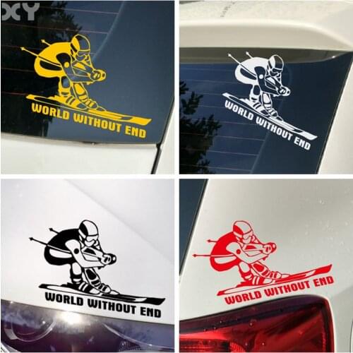 World Without End Car Stickers Car Styling Ski Sport Sticker Decal Motorcycle Truck Auto Sticker Decals Drop Shipping