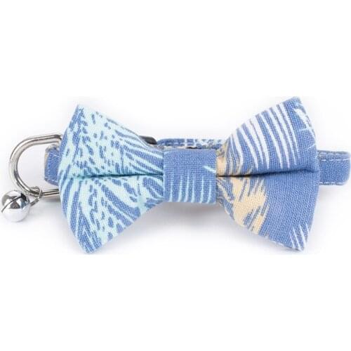 Sweet Printing Dog Cat Collars Leash Suit Pure Cotton Bowknot Adjustable Pets Collar Korea Style Easy Wear Puppy Kitten Supplies