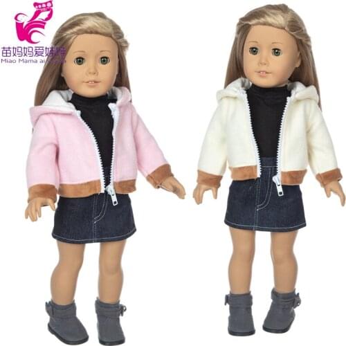 Dolls Coat 18" Girl Doll Clothes Skirt Set Toys Doll Outfits Baby Girl Birthday Gifts