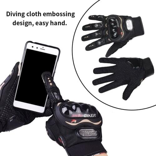 1 Pair Non-Slip Protector Motorcycle Glove Bicycle Cycling Waterproof Gloves Full Finger Screen Touch Outdoor Hand Clothes Glove