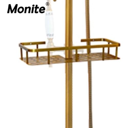 Bathroom Shelves Shampoo Holder Shelf Wall Mount Bathroom Corner Rack Storage Holder