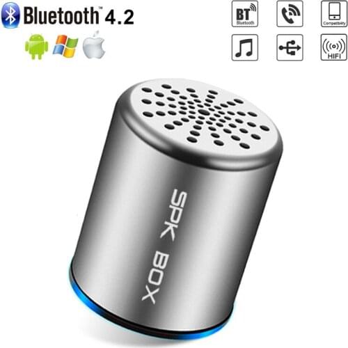 SPK BOX Mini Portable Bluetooth Speaker Stereo Sound TWS System Wireless Speaker with Microphone Handsfree Call Music Play MP3