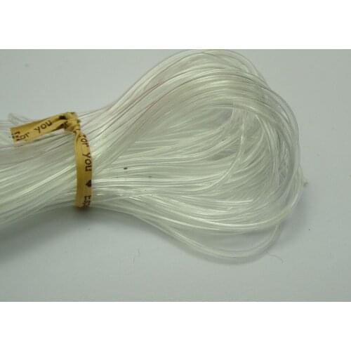 15 Meter Transparent Clear 2mm Jewelry Cord Hollow Rubber Tubing Cover Memory Wire decorative accessories