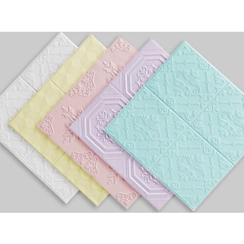 Flower 3D foam Wallsticker Self-adhesive Wallpaper For Study room And kitchen Wall Home Decoration