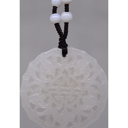 SHIYM White Jade Pendant With Chain Jewelry Mens Pendant With Chain Jade Jewelry