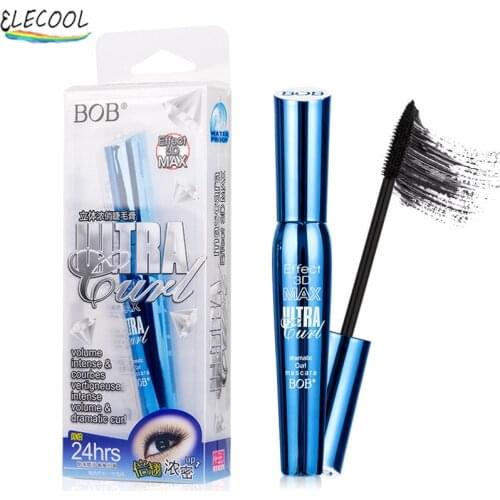 ELECOOL Eye Mascara Eyes Cosmetics For Eyelashes 3D Fiber Lashes Eyelashes Lengthening Mascara Waterproof Long Lasting Black Set