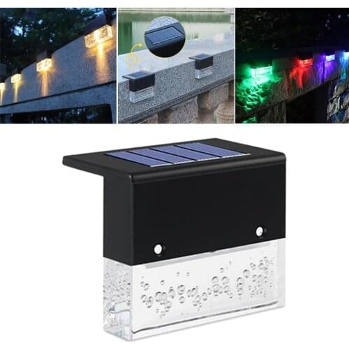 Solar Step Lights Outdoor IP55 Waterproof Led Solar Fence Lamp Wall Mounted for Outdoor Garden Backyard