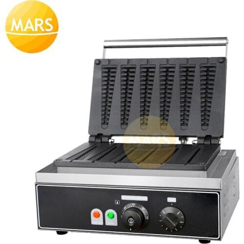 Commercial Used 220V/110V Fish Lolly Waffle Maker Machine Waffle on a Stick Kitchen Appliance Waffle Stick Baker Iron Cake Oven