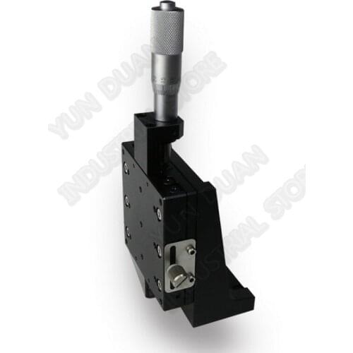 Z Axis 50*50mm 2" Manual Displacement Vertical-lift fine tuning platform Cross Roller Guide Linear Stage Sliding Table LV50