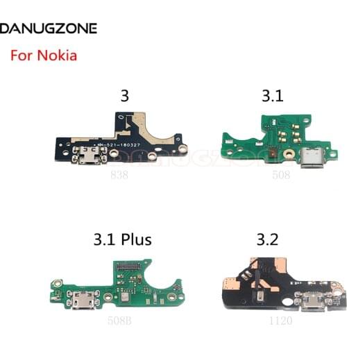 USB Charging Dock Port Socket Jack Plug Connector For Nokia 3 2018 Charge Board Flex Cable For Nokia 3.1 3.2 / 3.1 Plus