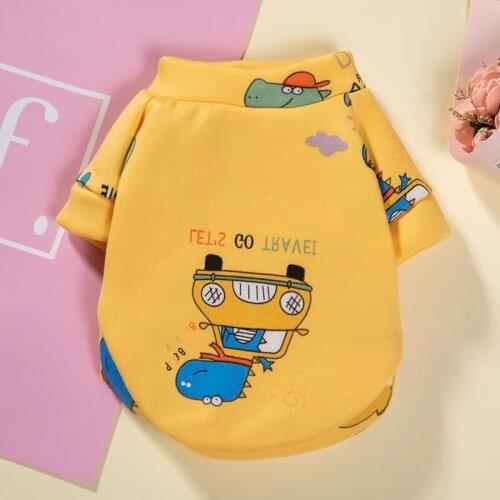 Winter Dog Clothes Print Small Dogs Pullover Coat Puppy Autumn Warm Costume Suit For Chihuahua Shih Tzu Sweatshirt Pets Clothing