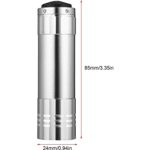 1pcs 9 LED Aluminum Classic Flashlight Lamp Emergency Camping Small Flashlight