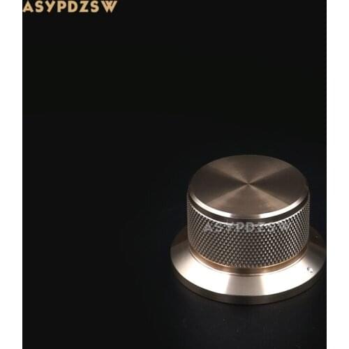 1 PCS Golden Knurled 44*34*25 Aluminum Power amplifier Volume knob Potentiometer knob