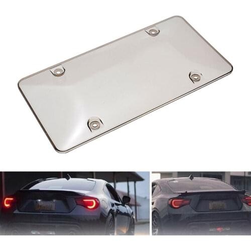 12 inch x 6 inch Smoked Clear License Plate Cover Dustproof Shield Tinted Tag Protector For Car License Plate Cover