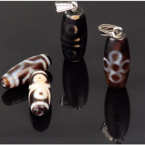 12pcs Tibetan Mystical Prayer Mala Old Eye Dzi Bead Amulet Pendant for Feng Shui Fortune Jewelry Necklace Braceket Making Free