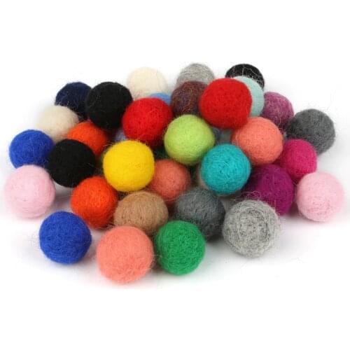 20pcs/lot 100% Wool Felt Balls Round Wool Felt Balls DIY Home Decoration Mixed Color Wholesale 15MM 20MM Pom Poms Ball Felt