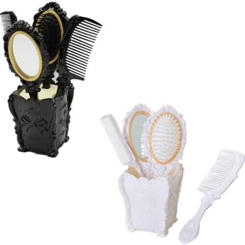 4Pcs/Set Hair Brushes Comb Set with Mirror Wet/Dry Curly Styling Tool