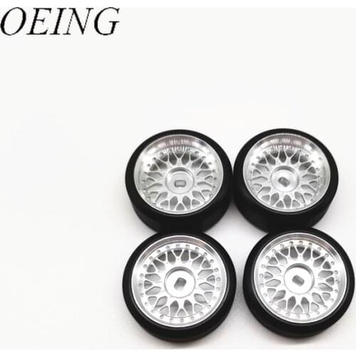 4pcs New BBS Wheel Hub RC Mosquito Car Metal Wheel Drift Tire for HGD1 MINI-Q MINI-D MINI-ZDRZ Wltoys Upgrade Rc Cars Parts