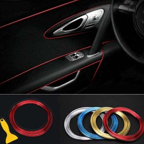5M Car Styling Interior Decoration Strips Mouldings Car Door Dashboard Air Outlet Steering Strips For Auto